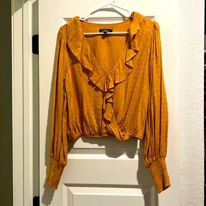 Lulus yellow scrunch bottom top